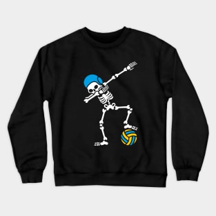 Dab dabbing skeleton Water polo Halloween Crewneck Sweatshirt